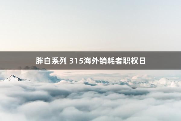 胖白系列 315海外销耗者职权日