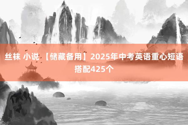 丝袜 小说 【储藏备用】2025年中考英语重心短语搭配425个