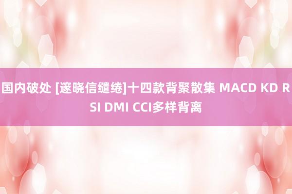 国内破处 [邃晓信缱绻]十四款背聚散集 MACD KD RSI DMI CCI多样背离